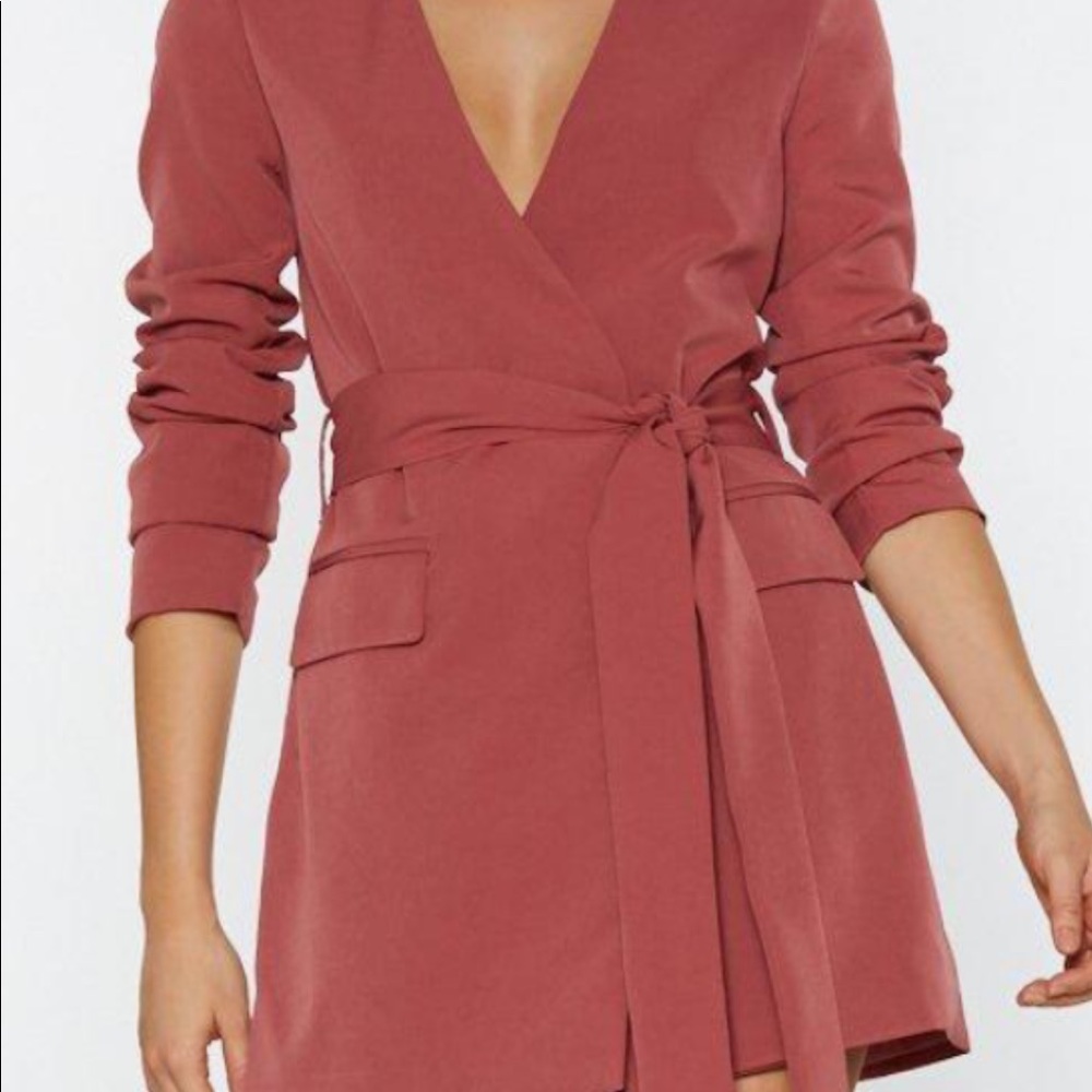 Nastygal Mauve Pink Blazer dress